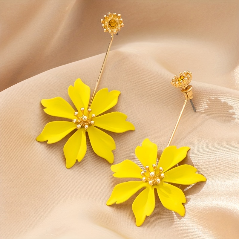 Colorful Floral Dangle Earrings for Women
